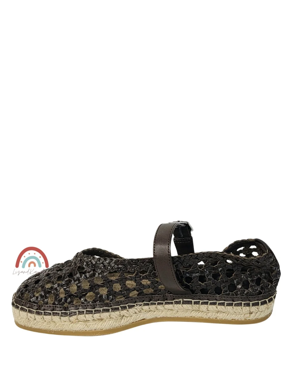 New! Madewell The Remy Mary Jane Espadrille in Woven Leather Dark Carob